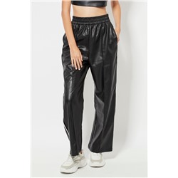 Pantalón recto cintura alta - Negro