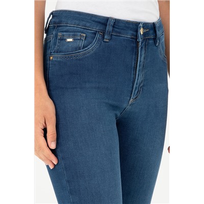 Kadın Koyu Mavi Skinny Fit Jean Pantolon