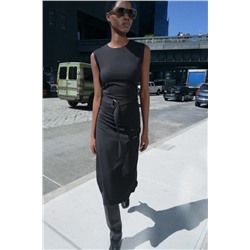 MIDI DRESS WITH BELT