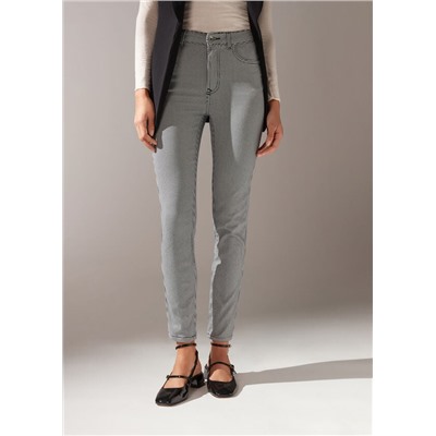 Skinny Push-up-Jeans mit hohem Bund