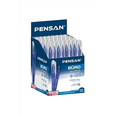 Pensan Büro Mavi Tükenmez Kalem Ince Uçlu 50li Pk 22700011
