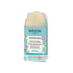 Weleda Shower Bar Douche Végétale Solide Géranium & Litsea Cubeba Bio 75g