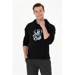 Erkek Siyah Sweatshirt