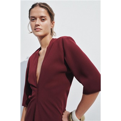 ZW COLLECTION RUCHED MIDI DRESS