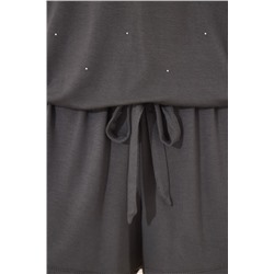 Pijama corto viscosa brillos gris