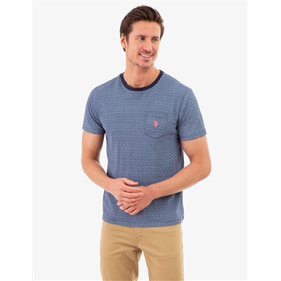 DITZY FLORAL PRINT JERSEY T-SHIRT WITH POCKET