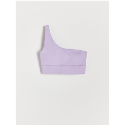 Einarmiges Top mit Blumenmuster