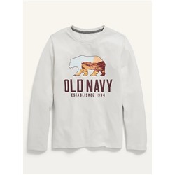 Long-Sleeve Logo-Graphic T-Shirt For Boys