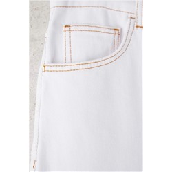Beyaz Yüksek Bel Büyük Beden Baggy Jeans TBBAW26CJ00046