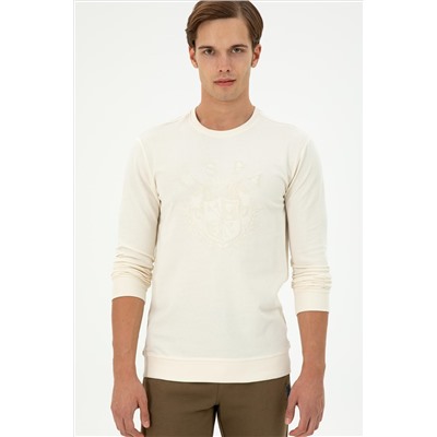Erkek Krem Sweatshirt