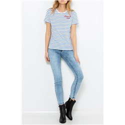Camiseta Azul y blanco
