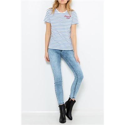 Camiseta Azul y blanco