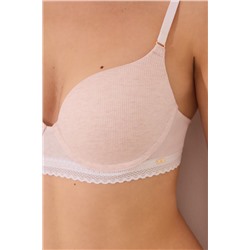 GORGEOUS Sujetador push up algodón relleno aro rosa