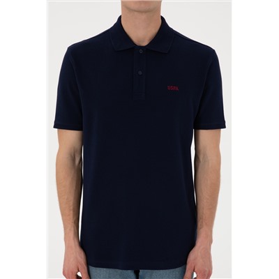 Erkek Regular Fit Polo Yaka Lacivert Basic Tişört