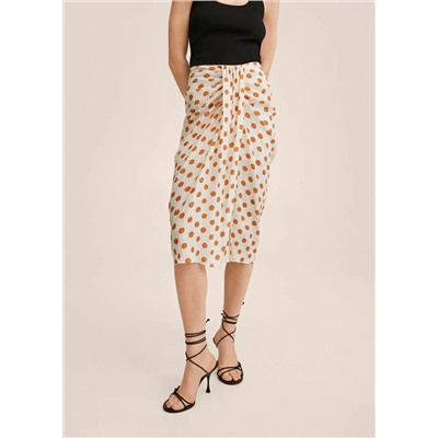 Falda lunares plisada -  Mujer | MANGO OUTLET Melilla