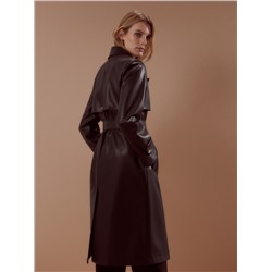 Trenchcoat aus Kunstleder