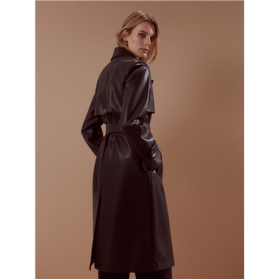 Trenchcoat aus Kunstleder