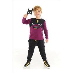Denokids Şimşek Maske Erkek Çocuk T-shirt Pantolon Takım CFF-22K1-043