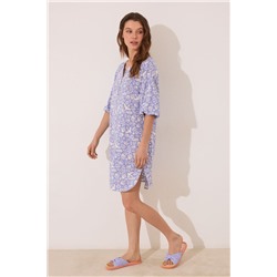 Camisola viscosa lila estampado