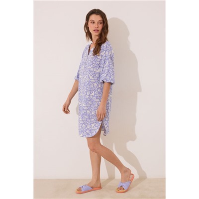 Camisola viscosa lila estampado