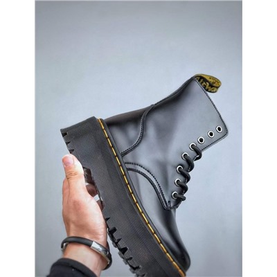 Ботинки Dr. Martens Martin Martin boots 1462 на молнии с высоким берцем и восемью отверстиями, плотная кожаная подошва черного цвета
