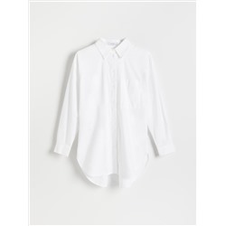 Oversize-Hemdbluse aus Baumwolle