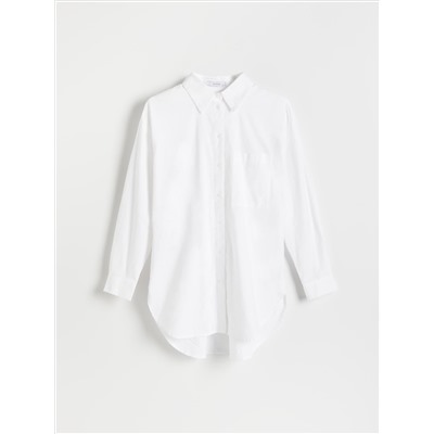 Oversize-Hemdbluse aus Baumwolle