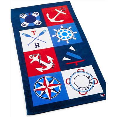 Tommy Hilfiger Cotton 35" x 66" Printed Beach Towel | Полотенце пляжное