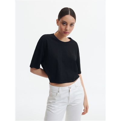 Crop Top mit hohem Baumwollanteil