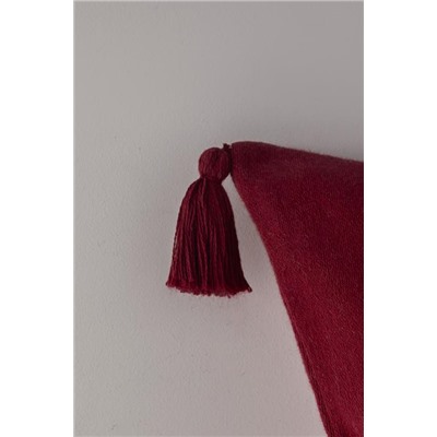 Virlet %100 Pamuk Kırlent Kılıfı - Kırmızı - 45x45 cm