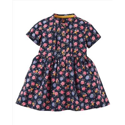 2-Piece Poplin Dress & Sweater Set