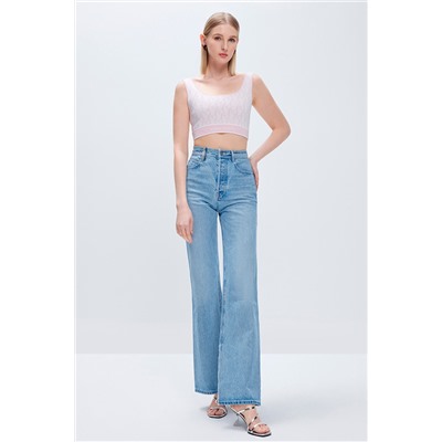 Crop top Rosa y blanco