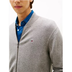 Cotton Zip Baseball Cardigan