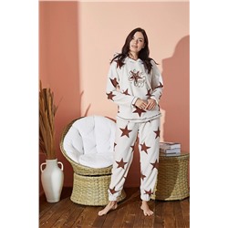 WAYNAP Kadın Kışlık Polar Pijama Takımı Desenli Peluş Takım Waynap 8890 4175282569