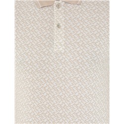 Bej Slim Fit Baskılı Polo Yaka Tişört