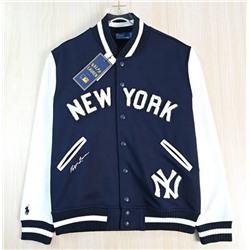 Куртка бейсбольная из флиса с аппликацией в виде букв RALPH LAURE*N