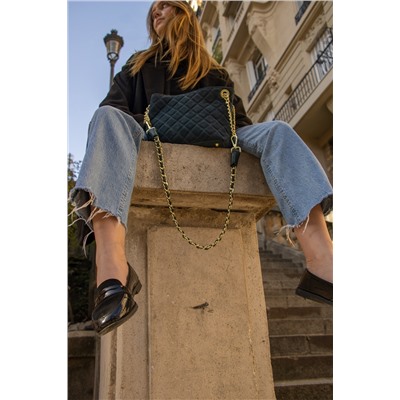 Bolso de piel Hina Petróleo