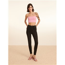 Slim-Jeans mit hoher Leibhöhe