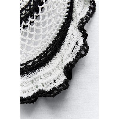 RUFFLED CROCHET TOP