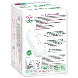 Love&Green Serviettes Maxi Hypoallergéniques - Révolution - Maxi Super x14