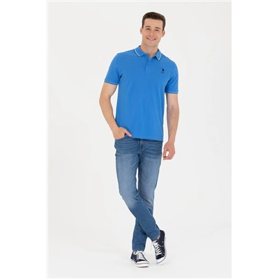 Erkek Saks Basic Polo Yaka Tişört