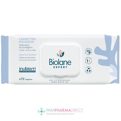 Biolane Expert - Lingettes Douceur - 72 Lingettes