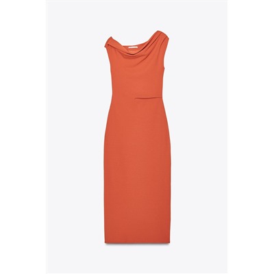 DRAPED MIDI DRESS