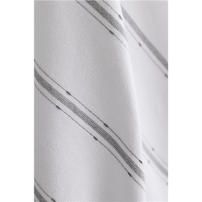 Gastonne Pamuklu Banyo Havlusu - Beyaz/Gri - 75x150 cm