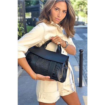 Bolso de piel Geni Negro