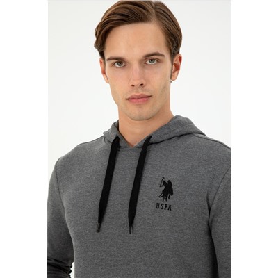Erkek Antrasit Melanj Basic Sweatshirt