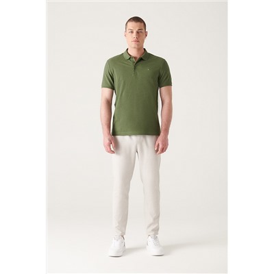 Haki %100 Pamuk Serin Tutan Polo Yaka T-Shirt