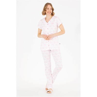 Kadın Pembe Pijama Takımı