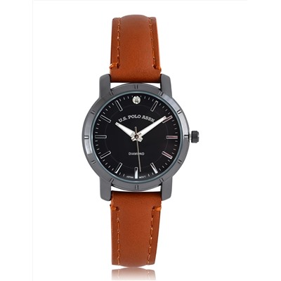 HIS AND HERS BROWN STRAP WATCH SET