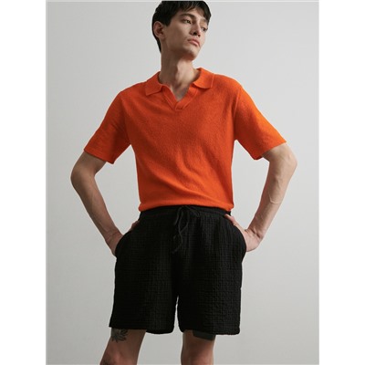 PREMIUM Shorts aus Strukturstoff